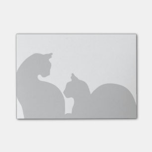 Notas Post-it® Silueta de los gatos