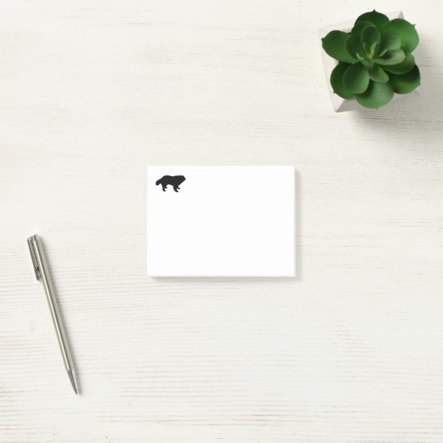 Notas Post-it® Silueta de perro de Terranova (Oficina)