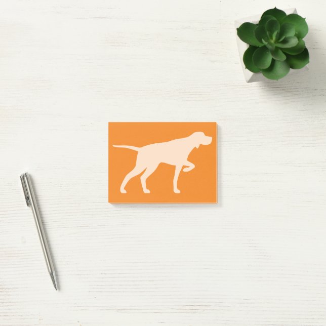 Notas Post-it® Silueta de perro puntero apuntando (Oficina)