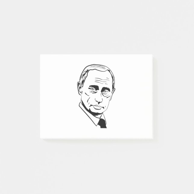 Notas Post-it® Silueta de Vladimir Putin (Anverso)
