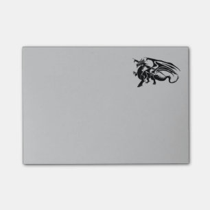Notas Post-it® Silueta negra del dragón