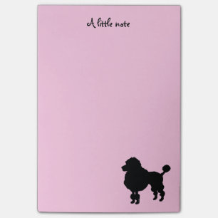 Notas Post-it® Silueta negra del perro de caniche