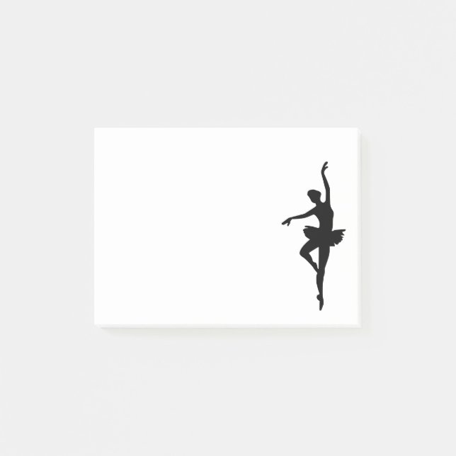 Notas Post-it® Silueta simple de la bailarina (Anverso)