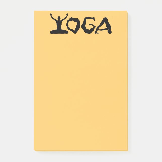 Notas Post-it® Siluetas de yoga (Anverso)