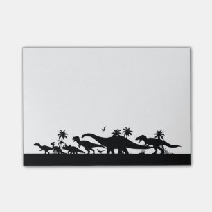 Notas Post-it® Siluetas del dinosaurio