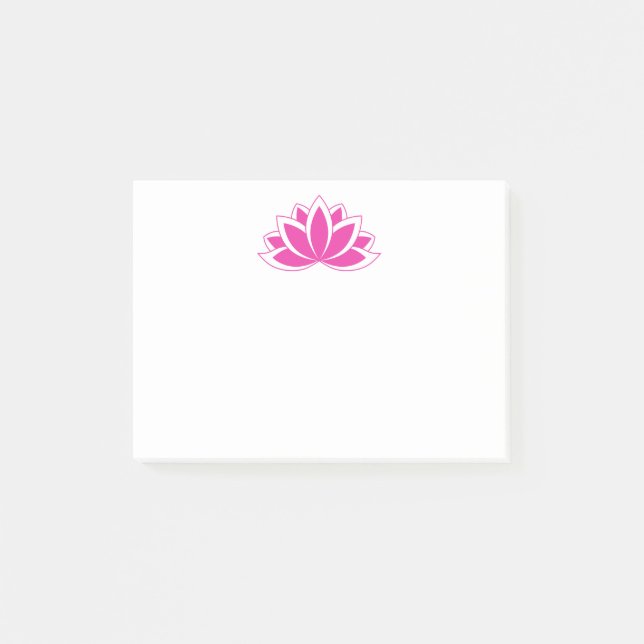Notas Post-it® Símbolo budista rosa original flor Lotus (Anverso)