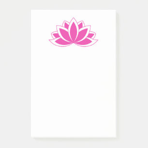 Notas Post-it® Símbolo budista rosa original flor Lotus