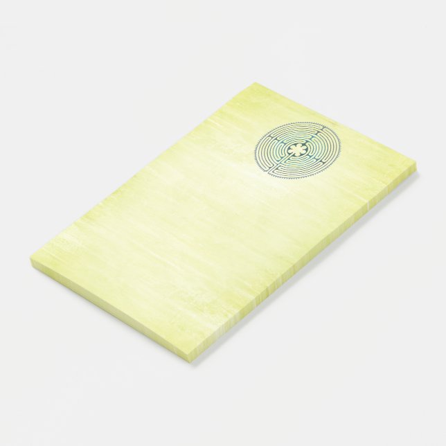 Notas Post-it® Símbolo de Geometría Sagrada - Laberinto de Chartr (En perspectiva)