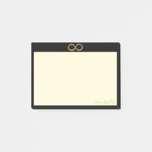 Notas Post-it® Símbolo de Infinito Dorado