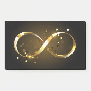 Notas Post-it® Símbolo de infinito dorado