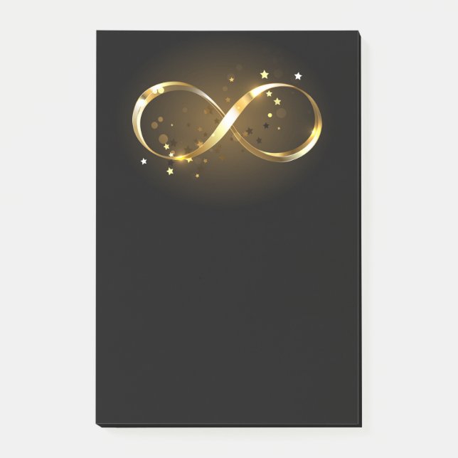 Notas Post-it® Símbolo de infinito dorado (Anverso)