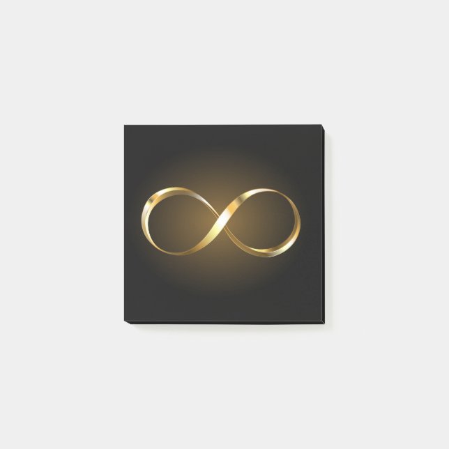 Notas Post-it® Símbolo de infinito dorado (Anverso)