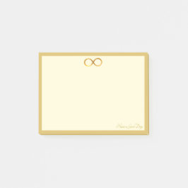 Notas Post-it® Símbolo de infinito dorado