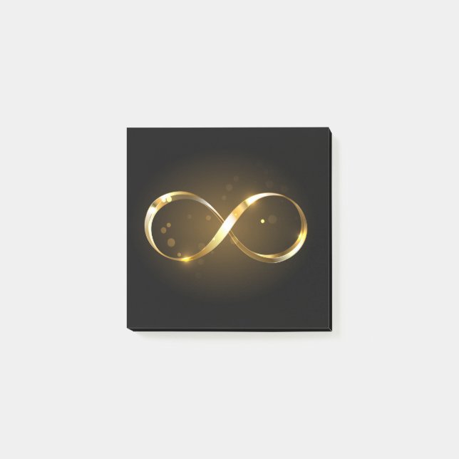 Notas Post-it® Símbolo de infinito dorado (Anverso)