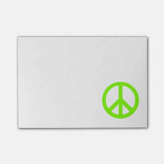 Notas Post-it® Símbolo de paz de Chartreuse