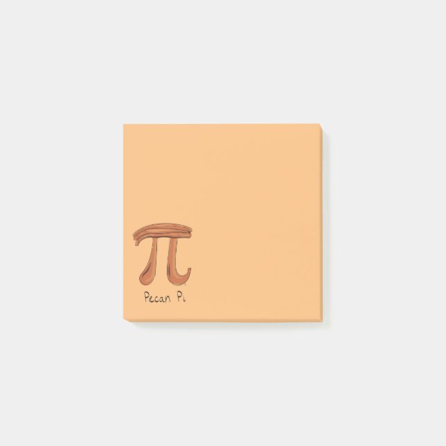 Notas Post-it® Símbolo de Pi Pecan Math Teacher Cute Kids (Anverso)