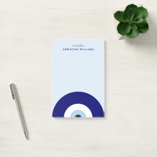 Notas Post-it® Símbolo de protección de ojos malvados azul person