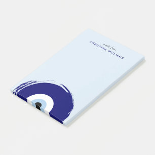 Notas Post-it® Símbolo de protección del ojo maligno azul persona