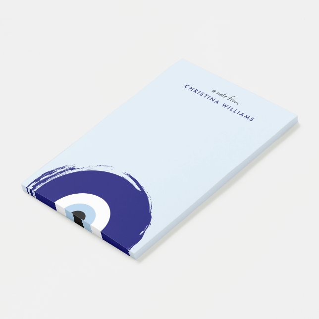Notas Post-it® Símbolo de protección del ojo maligno azul persona (En perspectiva)