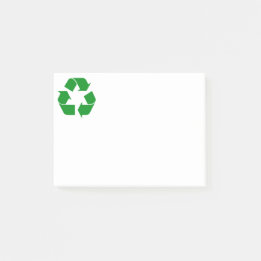 Notas Post-it® Símbolo de reciclaje - verde