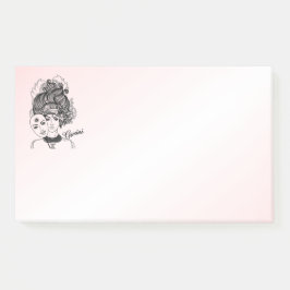 Notas Post-it® Símbolo de zodiaco y Rótulo Lady Gemini enmascarad