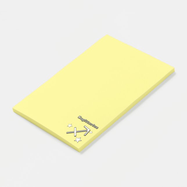 Notas Post-it® Símbolo del cromo del sagitario (En perspectiva)