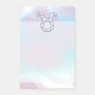 Notas Post-it® Símbolo del Zodiaco Tauro en Nacar