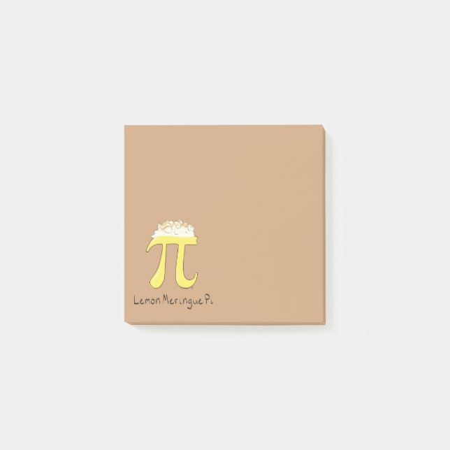 Notas Post-it® Símbolo divertido de humor matemático limón pi (Anverso)