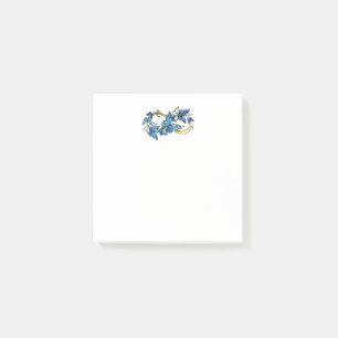 Notas Post-it® Símbolo infinito de mariposas Morpho azules