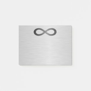 Notas Post-it® Símbolo infinito sobre textura falsa Metalizado de