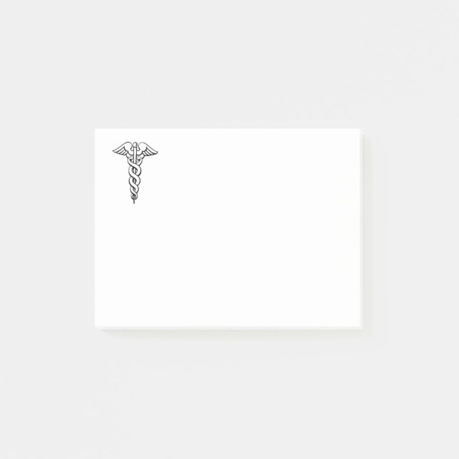 Notas Post-it® Símbolo médico de Caduceus (Anverso)