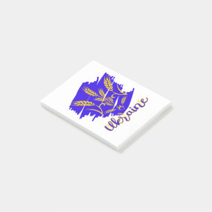 Notas Post-it® Símbolo nacional ucraniano tryzub hecho de oído de