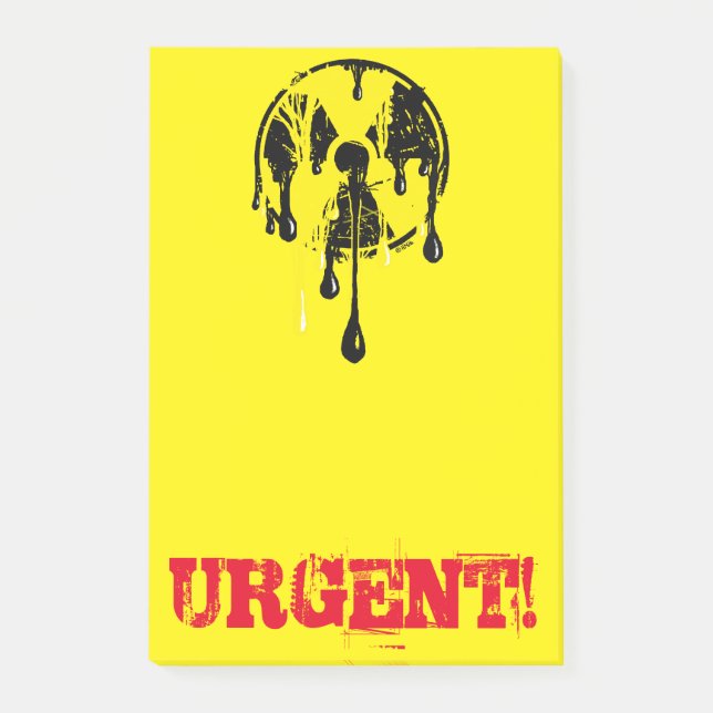 Notas Post-it® Símbolo nuclear radiactivo del peligro de la (Anverso)