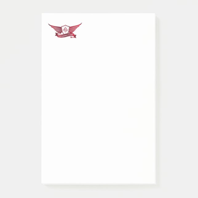 Notas Post-it® Símbolo y escudo de masonería (Anverso)