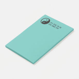 Notas Post-it® Símbolo Yin Yang - diseño de tatuaje sólido