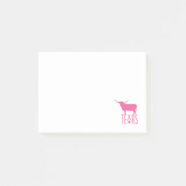 Notas Post-it® Símbolos de Texas, Longhorn, rosa