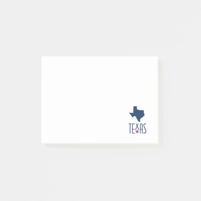 Notas Post-it® Símbolos de Texas, Texas, azul marino (Anverso)