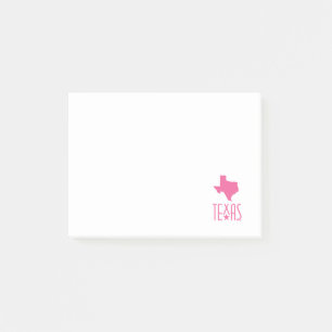 Notas Post-it® Símbolos de Texas, Texas, rosa