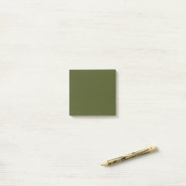Notas Post-it® Simple 3" x 3" Verde Ejército