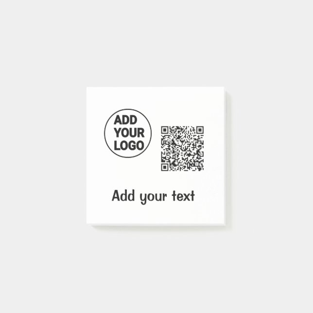 Notas Post-it® Simple código qr minimal agregar logo escanear nom (Anverso)