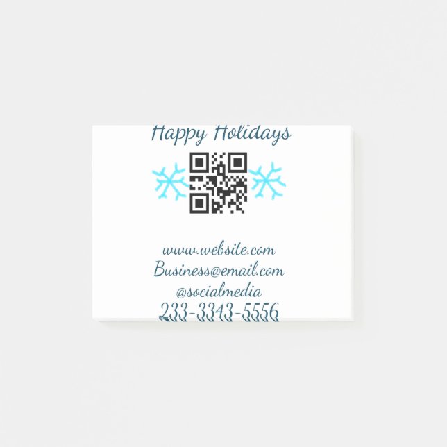 Notas Post-it® simple custom QR code add your name text  Classic  (Anverso)