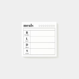 Notas Post-it® Simple Daily Meal Planner Sticky Notes Pad