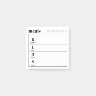 Notas Post-it® Simple Daily Meal Planner Sticky Notes Pad