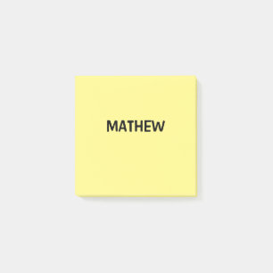 Notas Post-it® simple initial letter monogram add your name lett