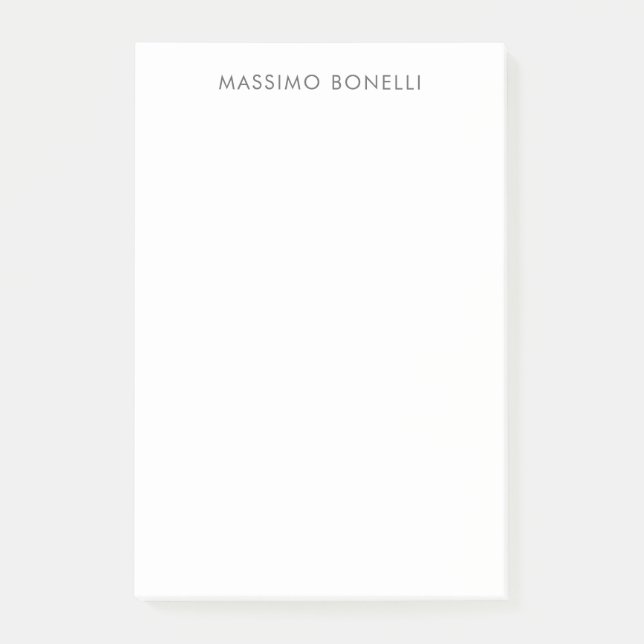 Notas Post-it® Simple llano Moderno Elegante (Anverso)