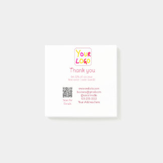 Notas Post-it® simple minimal agregue su logotipo/diseño aquí tex