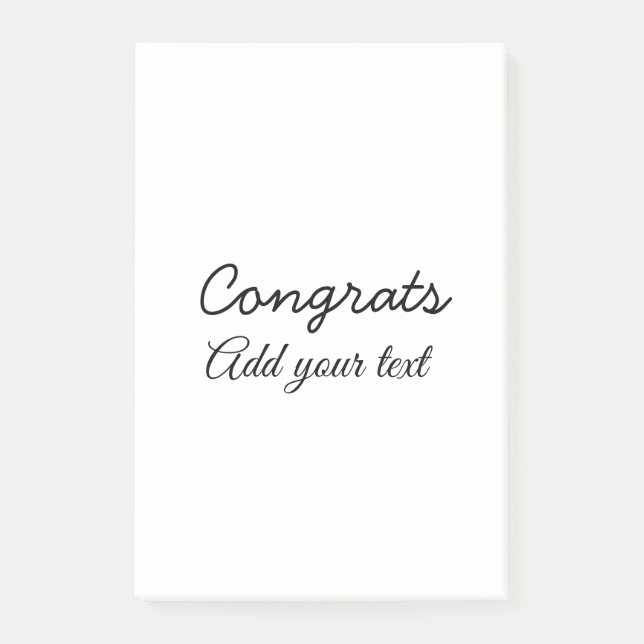 Notas Post-it® Simple minimal congratulations graduation add your (Anverso)