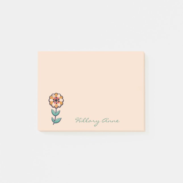Notas Post-it® Simple Minimal Cute Floral Modern Trendy (Anverso)