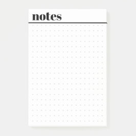 Notas Post-it® Simple Minimal Dot Grid Sticky Notes Pad