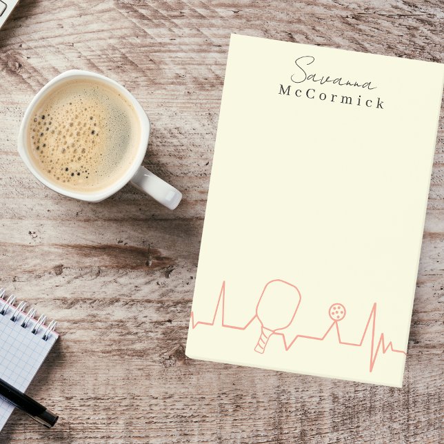 Notas Post-it® Simple Minimal Limpio Básico Pickleball  (Subido por el creador)